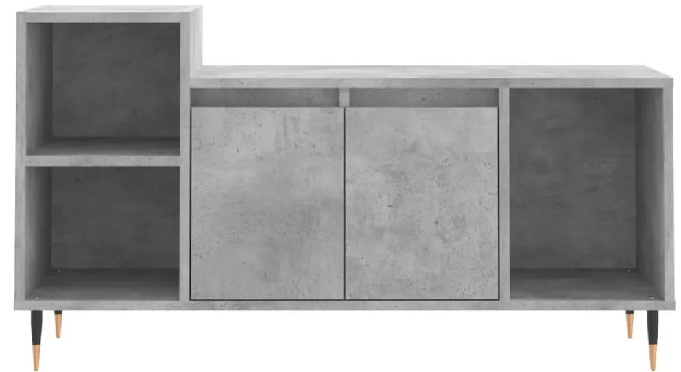 Móvel p/ TV 100x35x55 madeira processada cinzento cimento