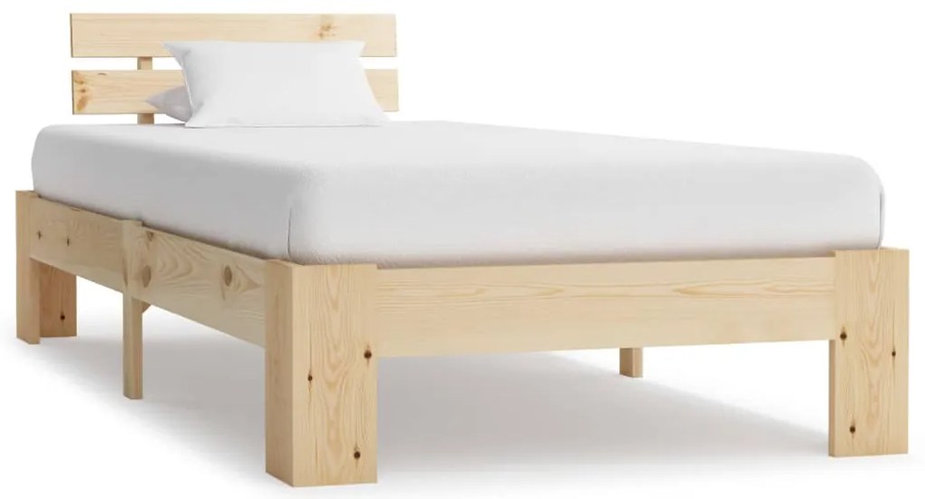 Estrutura de cama 90x200 cm pinho maciço