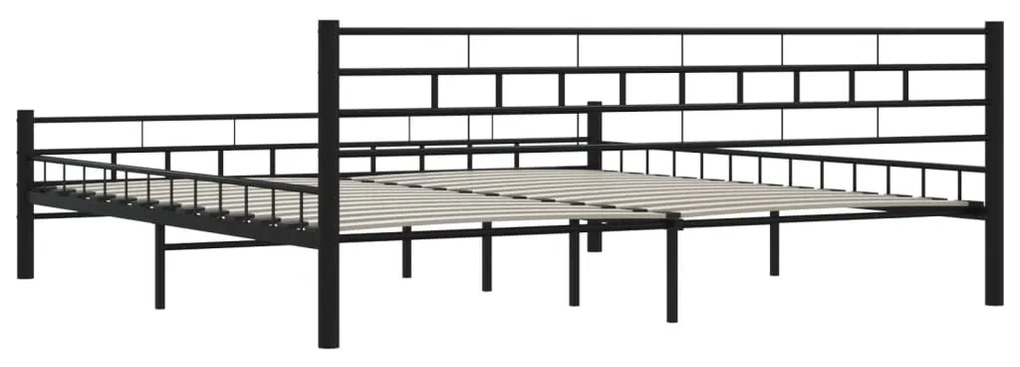 Estrutura de cama 200x200 cm aço preto