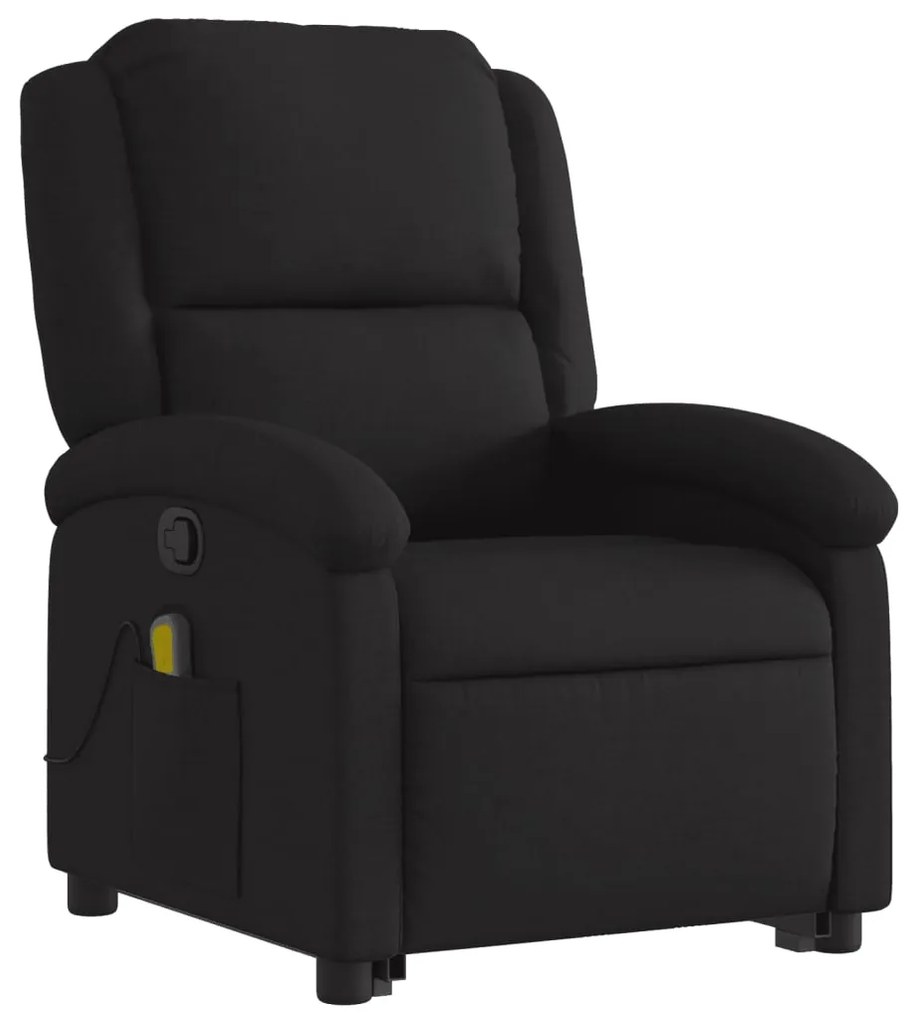 Poltrona de massagens reclinável elevatória tecido preto