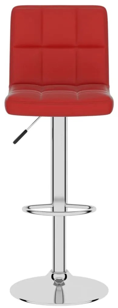 Banco de bar couro artificial vermelho tinto