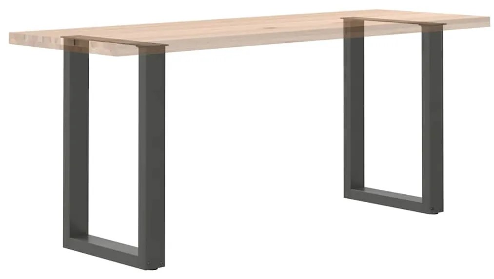Pés para mesa de jantar em formato de U, 2 peças, antracite, 50x(72-73