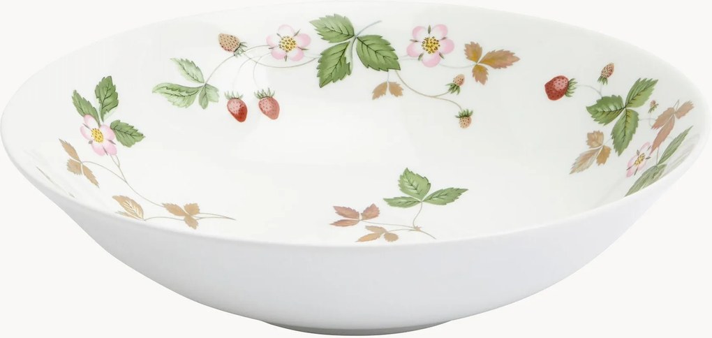 Prato de sopa em Fine Bone China Wild Strawberry