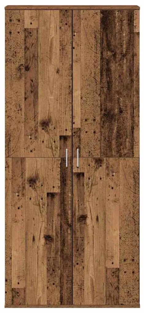 Aparador de Madeira Antiga 80x39x178 cm Madeira Estruturada