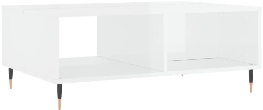 Mesa de centro 90x60x35cm derivados de madeira branco brilhante