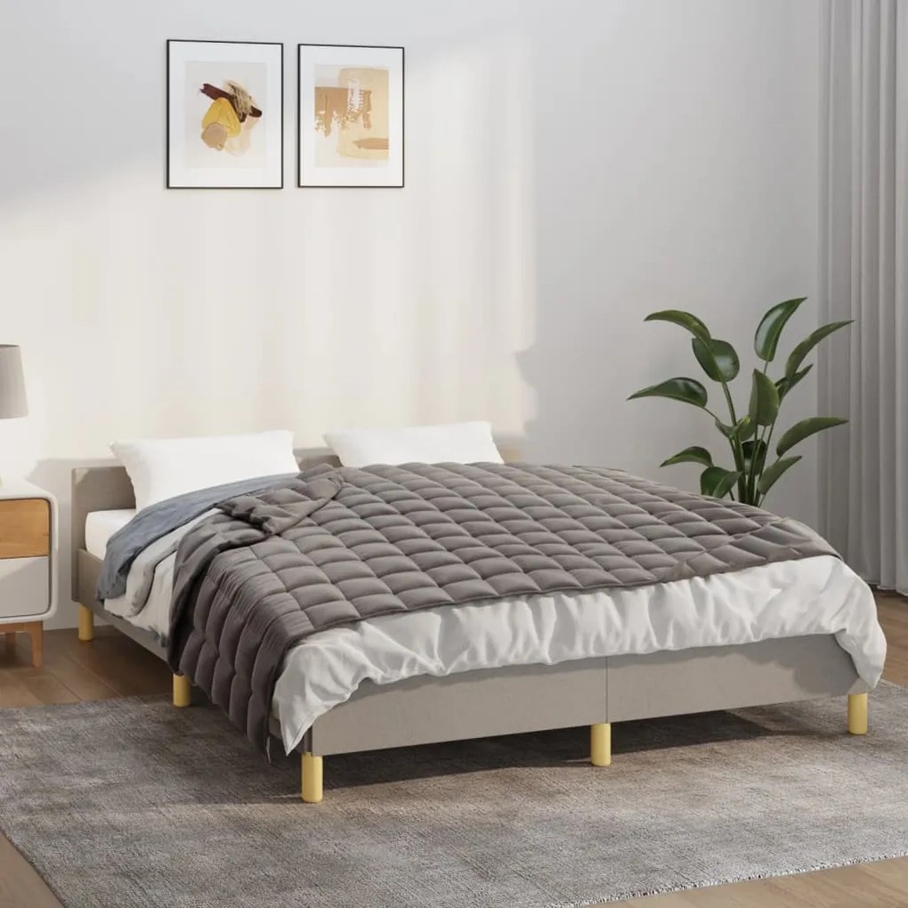 3154838 vidaXL Manta pesada 11 kg 152x203 cm tecido cinzento