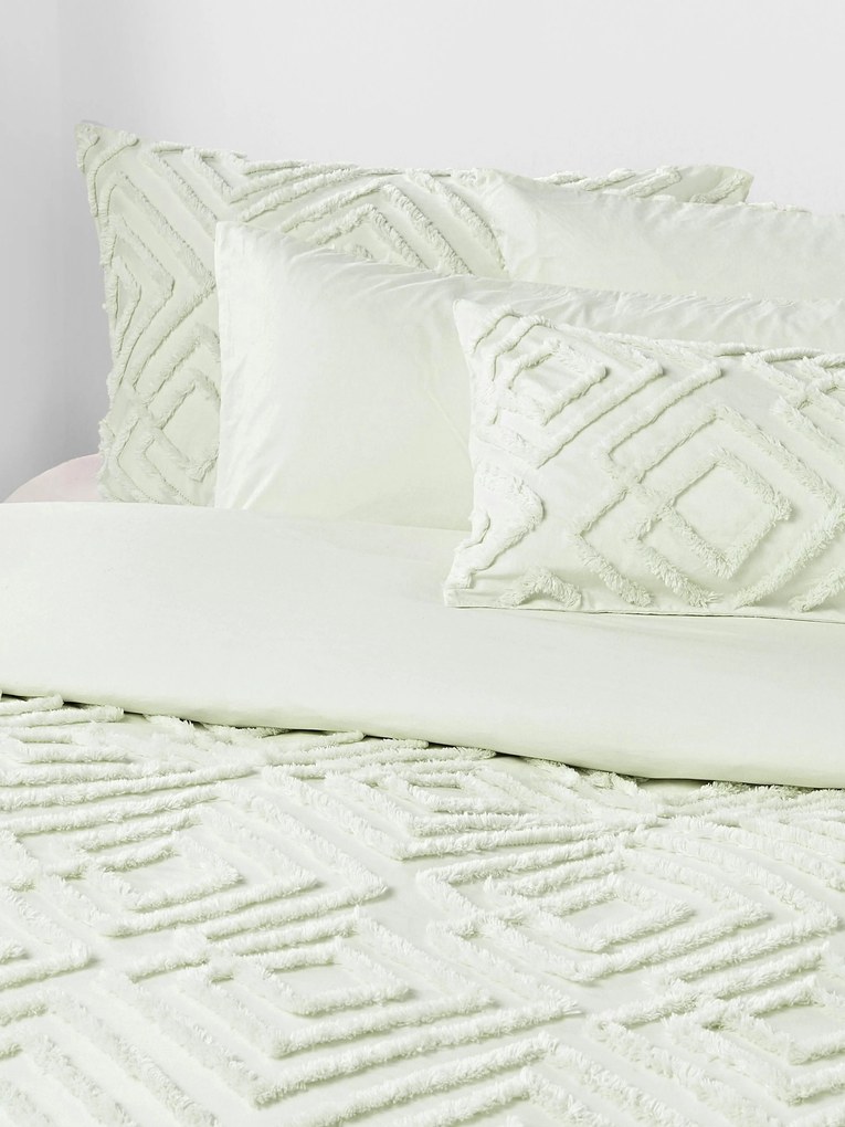 Capa de edredão em percal de algodão com acabamento tufado Phil