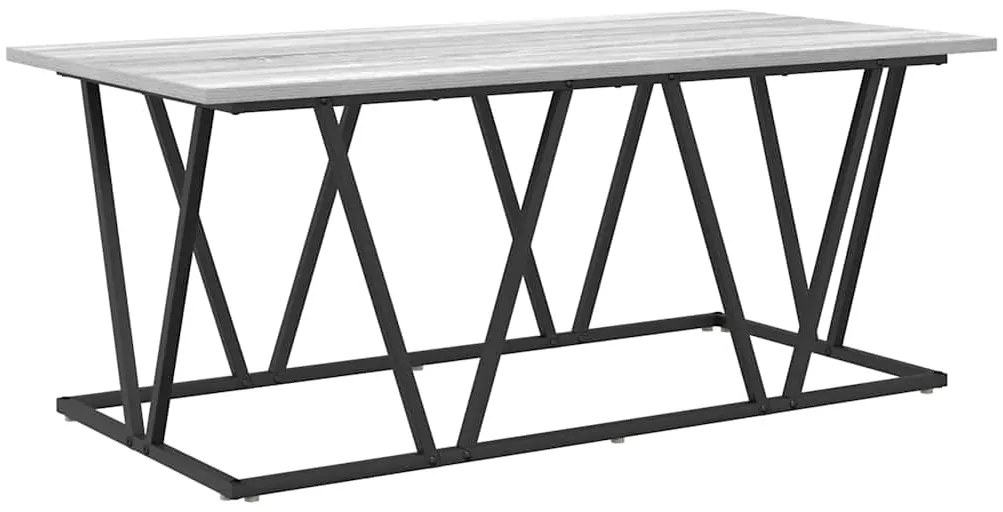 Mesa de Centro Cinzento Sonoma 100x50x40 cm Feita de Madeira de Engenh