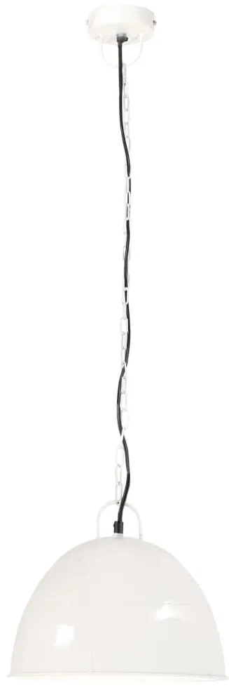 Candeeiro suspenso vintage indust. redondo 25W 31cm E27 branco