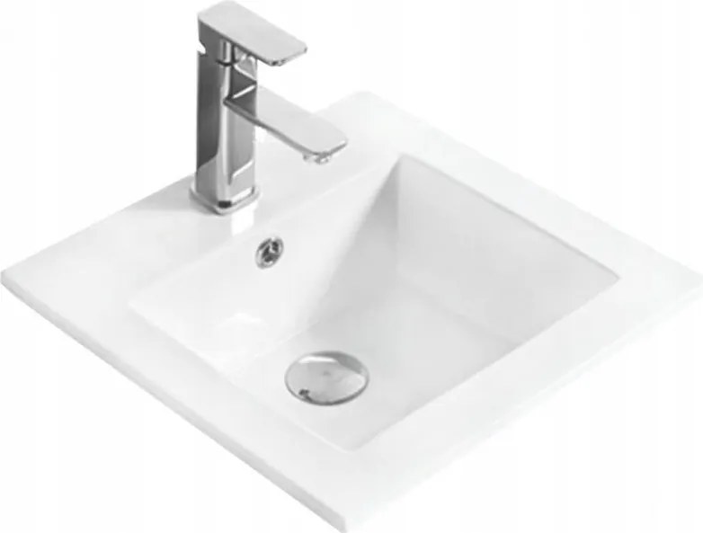 Mexen Stella lavatório embutido no tampo 41 x 41 cm, branco - 25454100