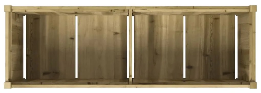 Vaso/floreira de jardim 150x50x50cm madeira de pinho impregnada