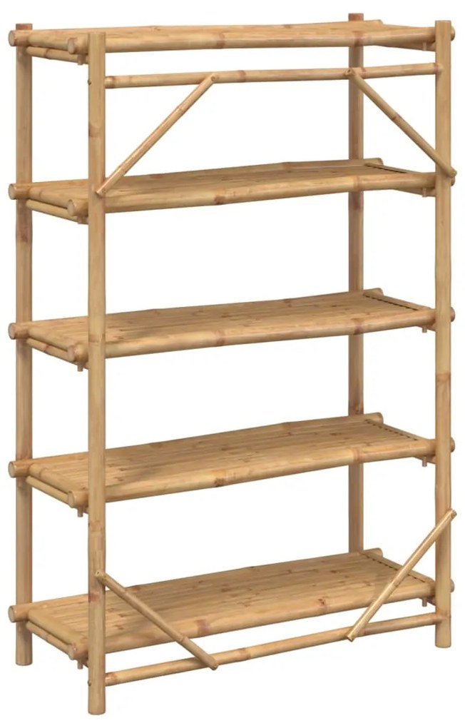 Estante com 5 prateleiras 100x40x150 cm bambu