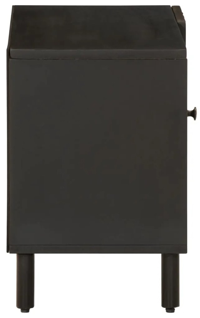 Móvel de TV 80x31x46 cm madeira de mangueira maciça preto