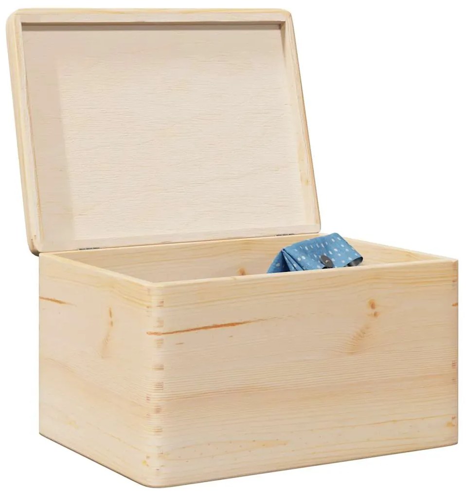 Caixa de madeira com tampa 40x30x23 cm pinho de madeira maciça