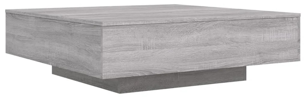 Mesa de centro com luzes LED 100x100x31 cm cinzento sonoma