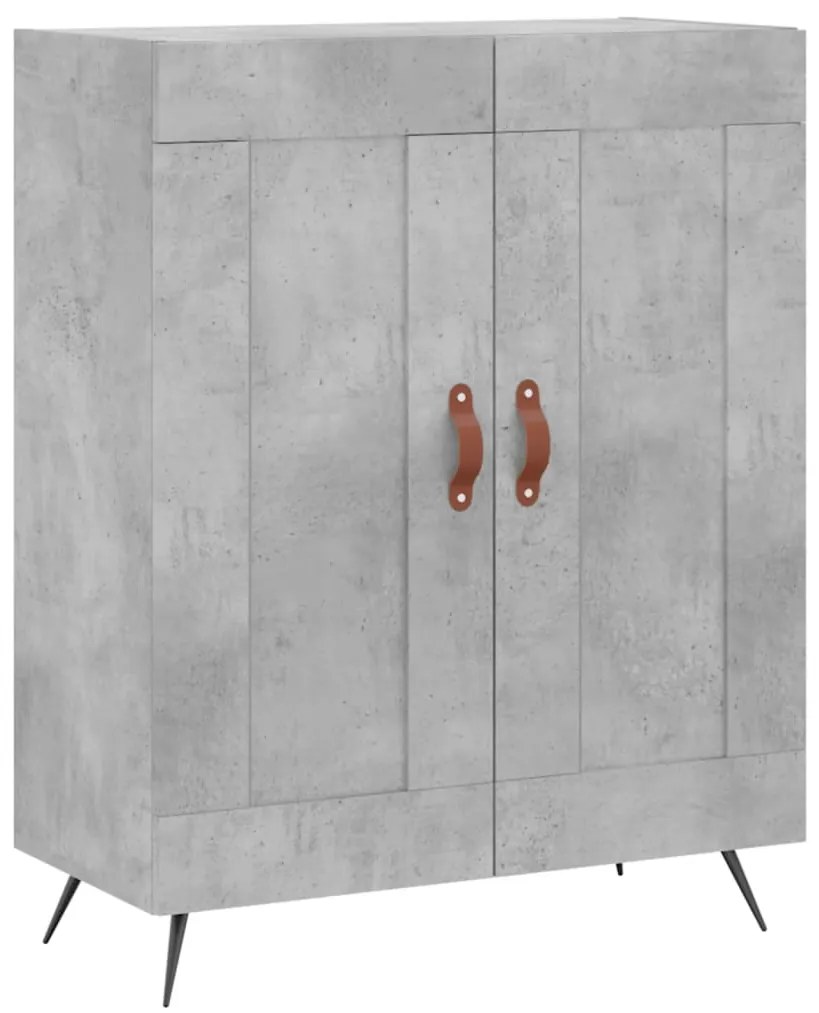 Armário alto 69,5x34x180 cm derivados de madeira cinza cimento