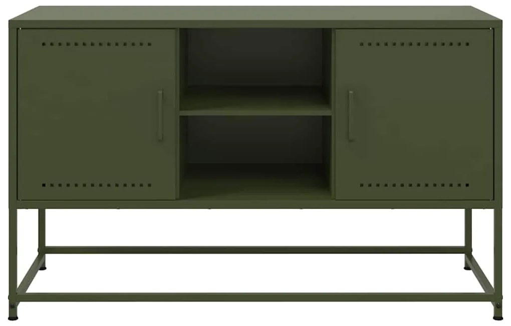 Móvel de TV 100,5x39x60,5 aço verde azeitona
