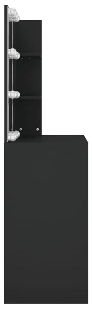 Toucador Elma com Espelho e Luzes LED - Preto - Design Moderno