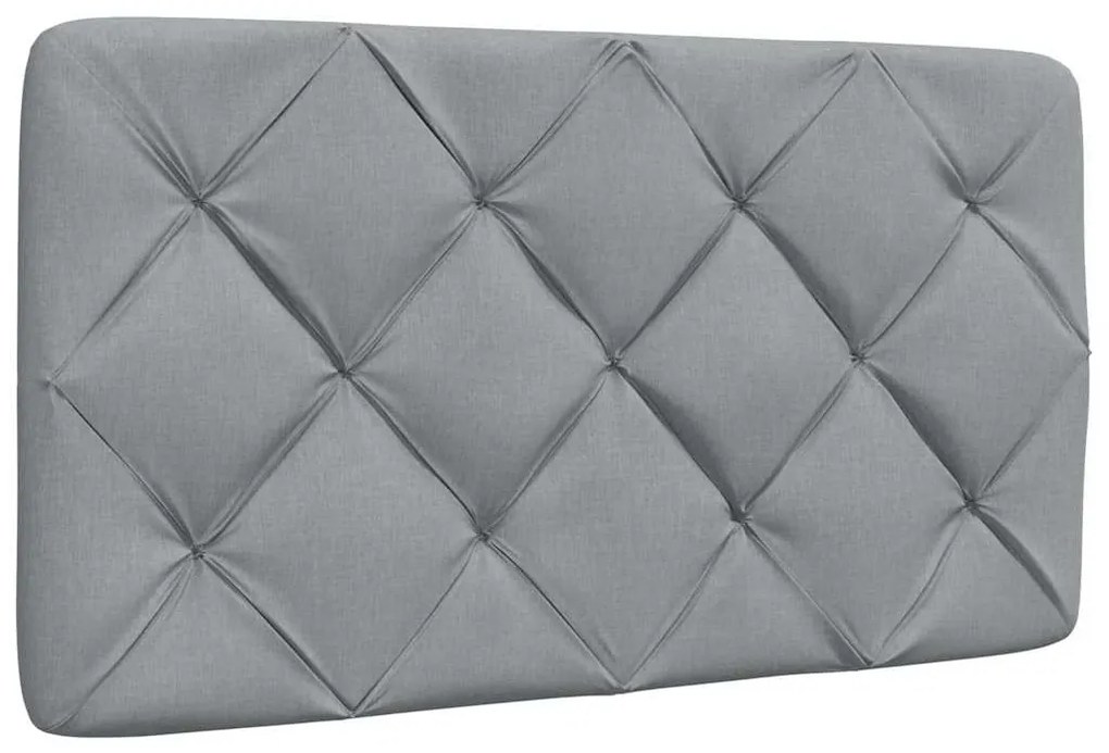 Cama com colchão 90x200 cm tecido cinzento-claro