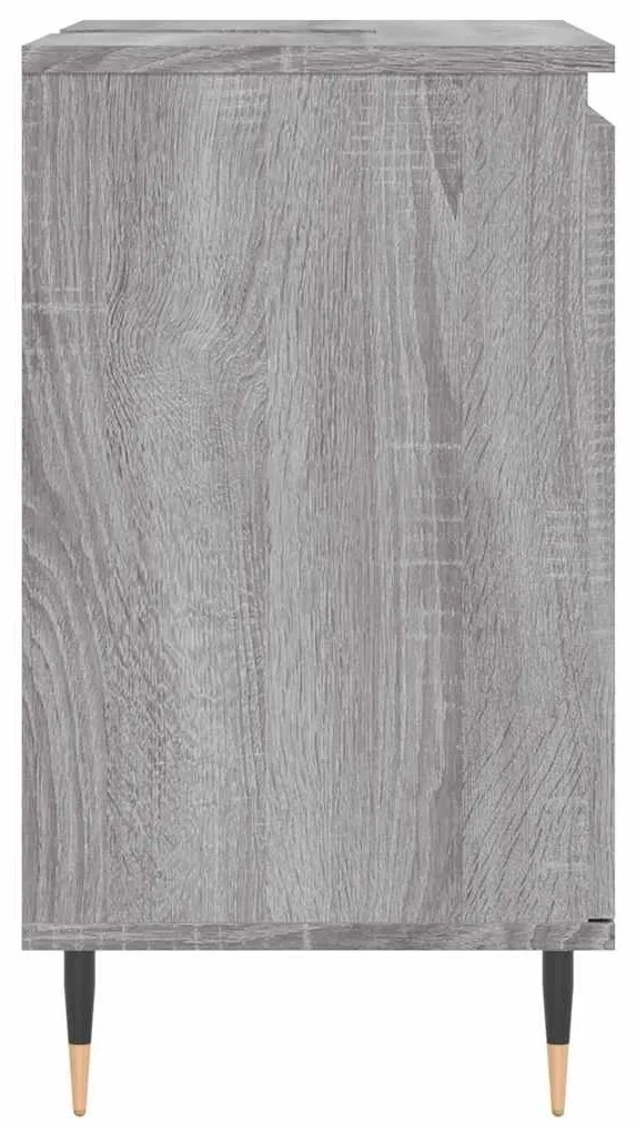 Armário casa de banho 58x33x60cm derivados madeira cinza sonoma