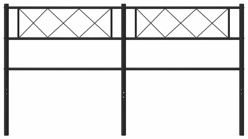 Cabeceira de cama 135 cm metal preto
