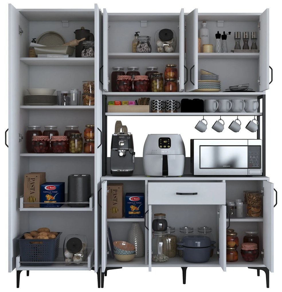 Móvel Multiuso JE133 – Branco – 180 cm x 198,6 cm x 40 cm