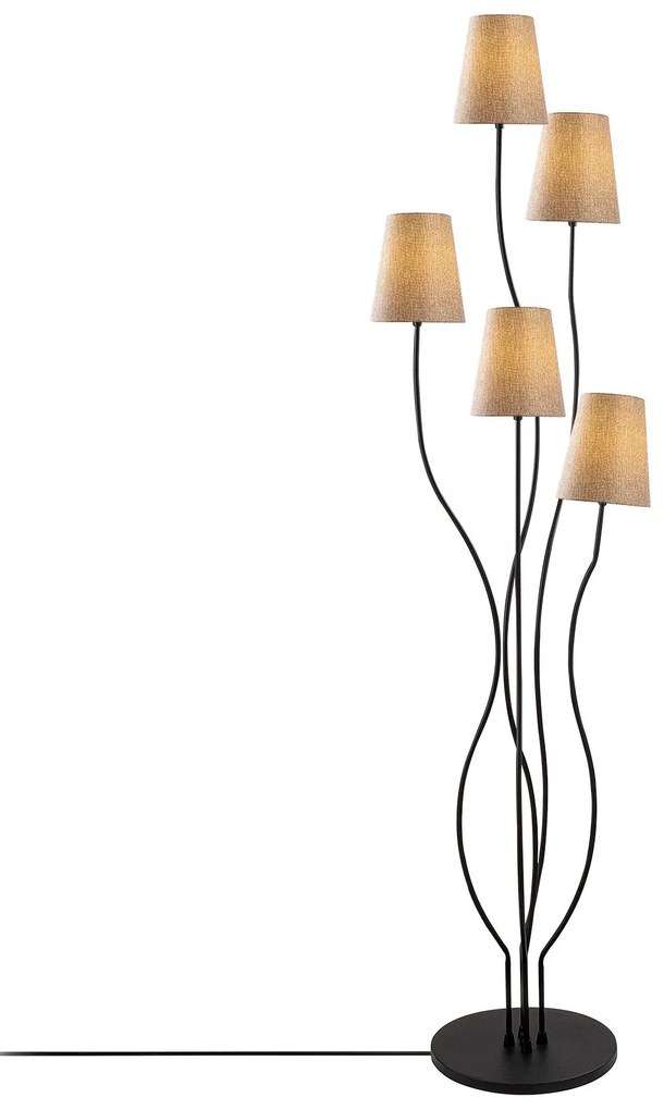 Candeeiro de Pé Bonibon – Preto e Bege – 44 x 44 x 160 cm