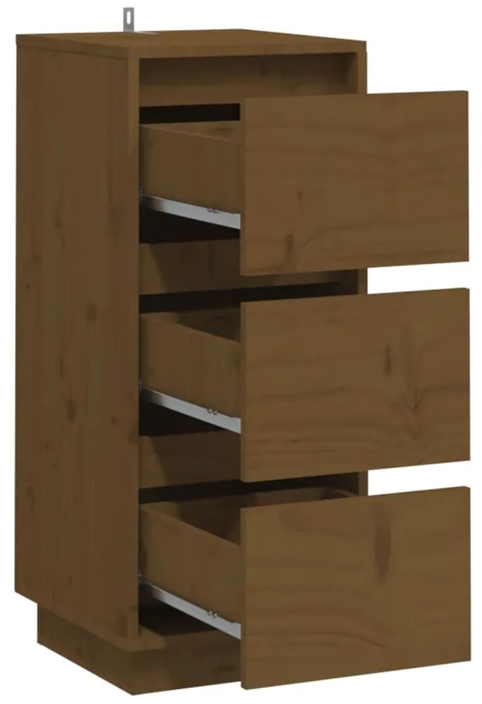 Aparadores 2 pcs 32x34x75 cm pinho maciço castanho mel