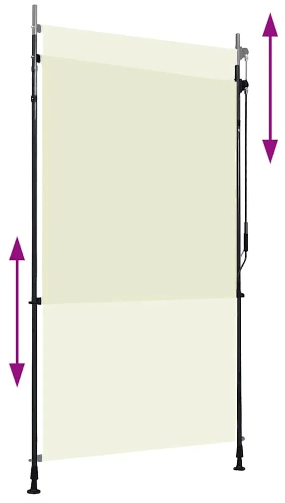 Estore de rolo para exterior 120x270 cm creme