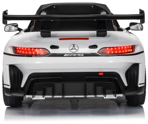 Carro elétrico para crianças Mercedes-Benz GT AMG , 12V pneus de borracha EVA, banco em pele artificial Branco