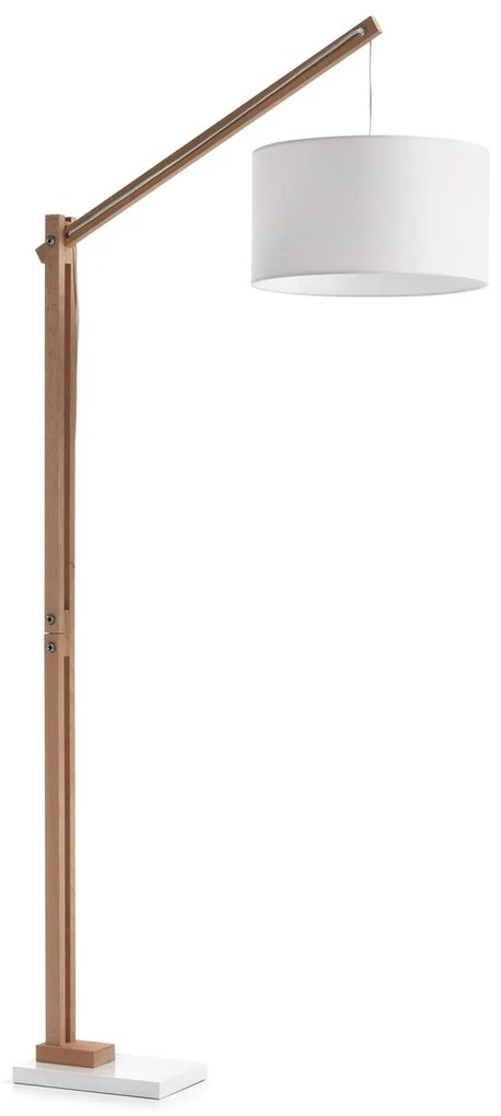 Kave Home - Candeeiro de pé Riaz, branco