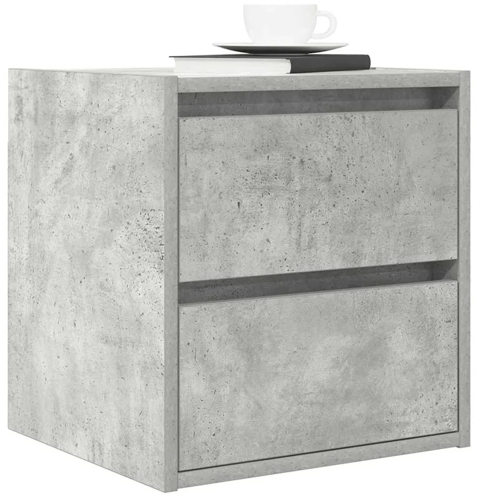 Mesas de cabeceira parede 2 pcs 38x34x40 cm cinza cimento