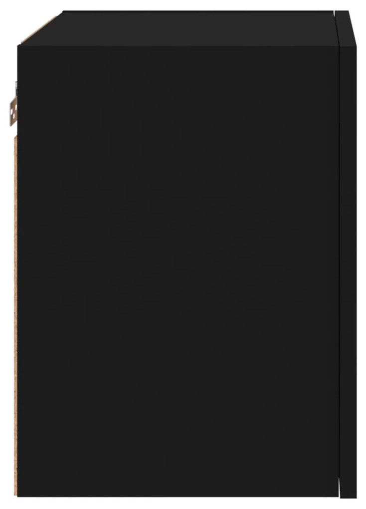 Móveis parede p/ TV 2pcs 40,5x30x40 cm derivados madeira preto