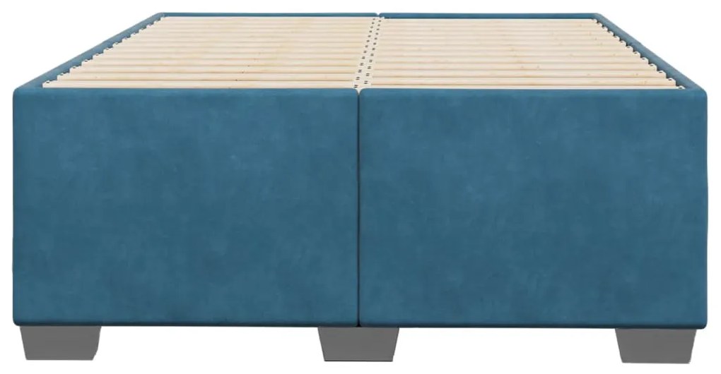 Estrutura de cama 120x190 cm veludo azul