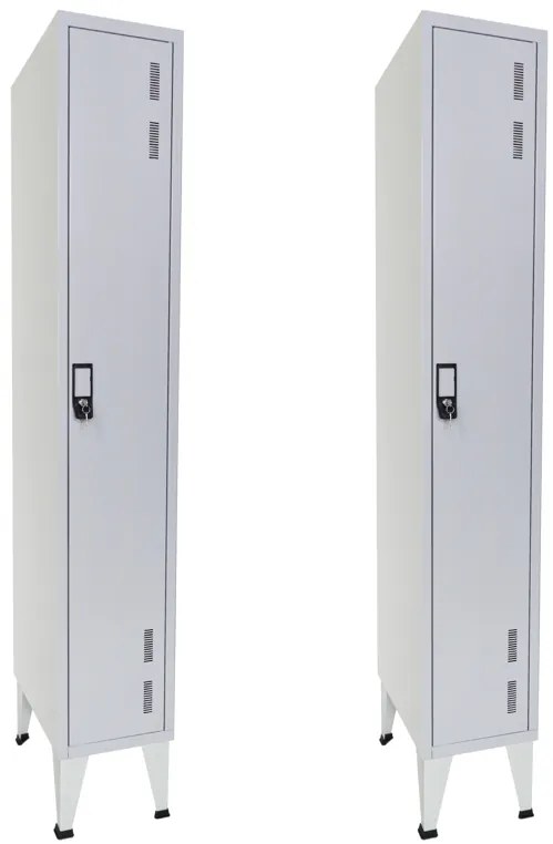 Pack 2 Cacifos Metálicos Simples 1 Cacifo 1900x300x500 mm Standard - Normas NP 1116A