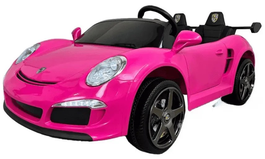 Carro elétrico para crianças Desportivo RUF CTR3 24V 2.4G MP4, Rodas de borracha, 2 lugares em pele sintética Rosa