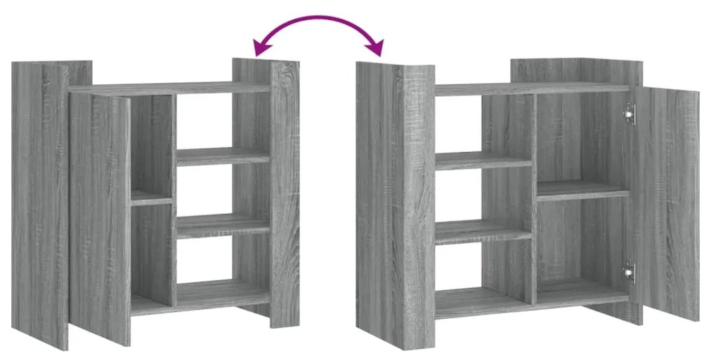 Aparador 73,5x35x75 cm derivados de madeira cinzento sonoma