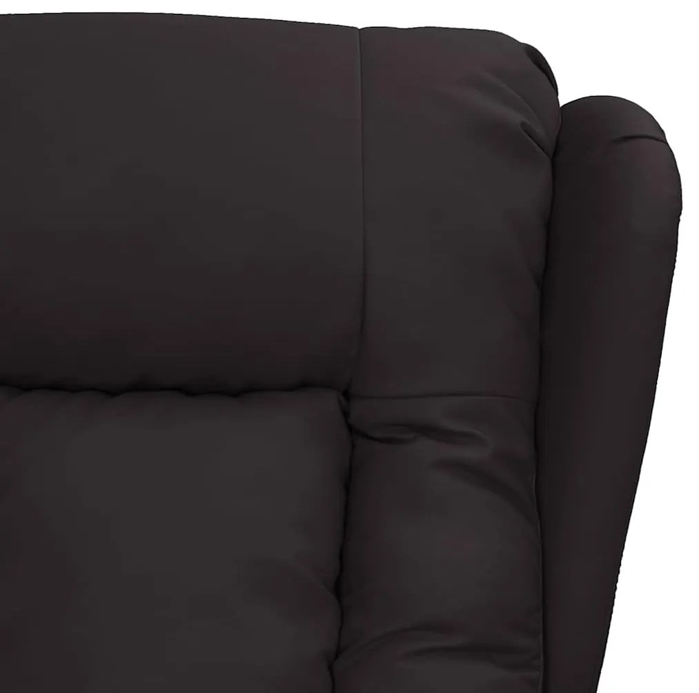Poltrona massagens elevatória couro artificial preto