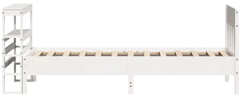 Cama sem colchão 90x190 cm madeira de pinho maciça branco