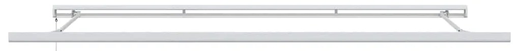 Toldo Manual Retrátil Vermelho e Branco Listrado 500x300 cm