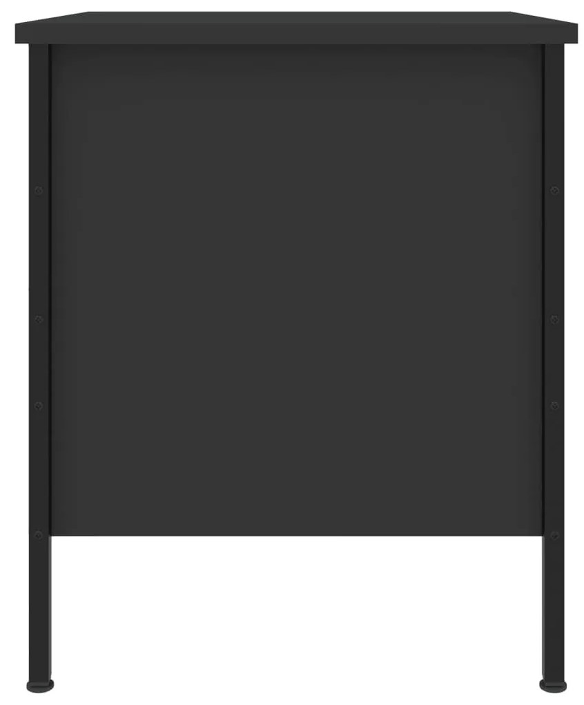 Mesas de cabeceira 2pcs 40x42x50 cm derivados de madeira preto