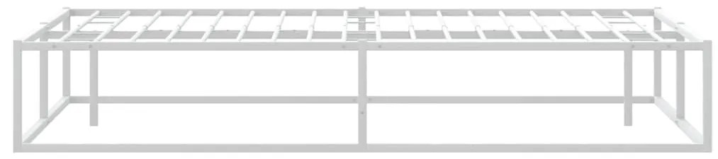 Estrutura de cama sem colchão branco 200x200 cm metal