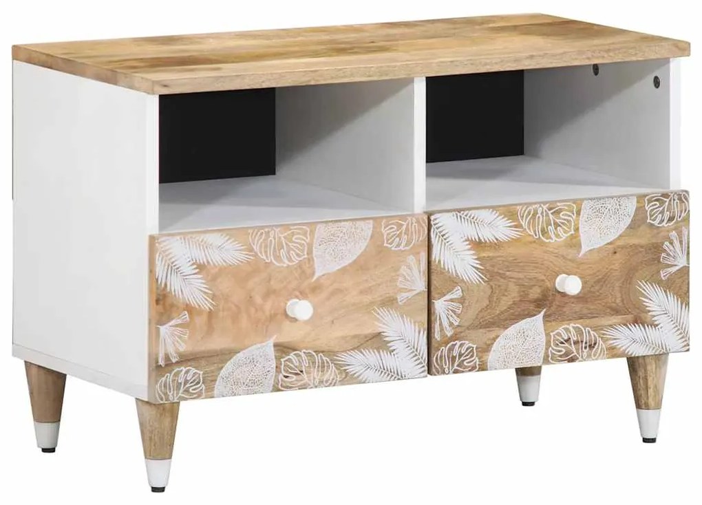 vidaXL Móvel de TV 70x33,5x46 cm madeira de mangueira maciça
