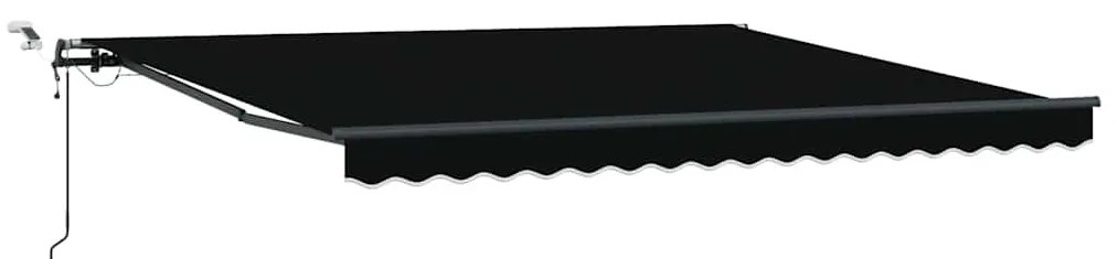 Toldo Retrátil Automático vidaXL com LED Preto 400x350 cm