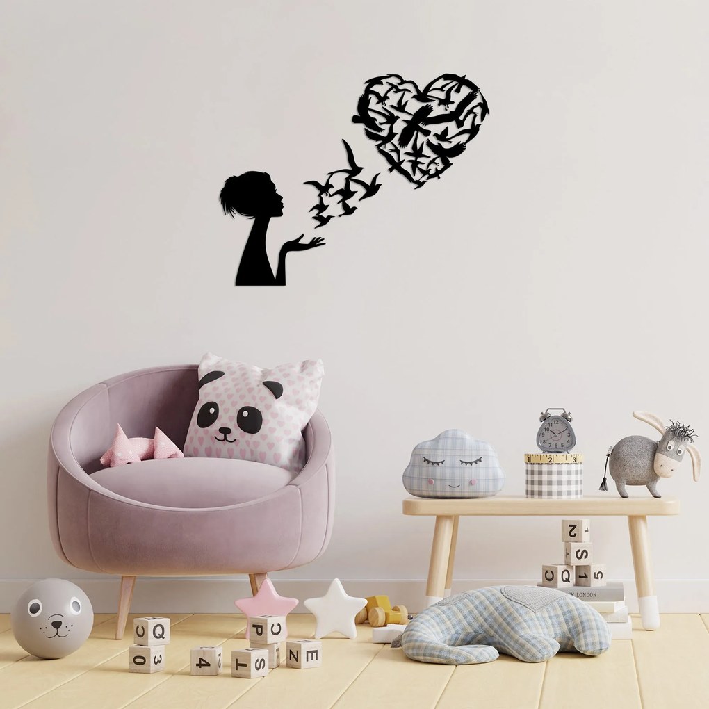 Acessório Decorativo de Metal Model-465 – Preto – 63 x 50 cm