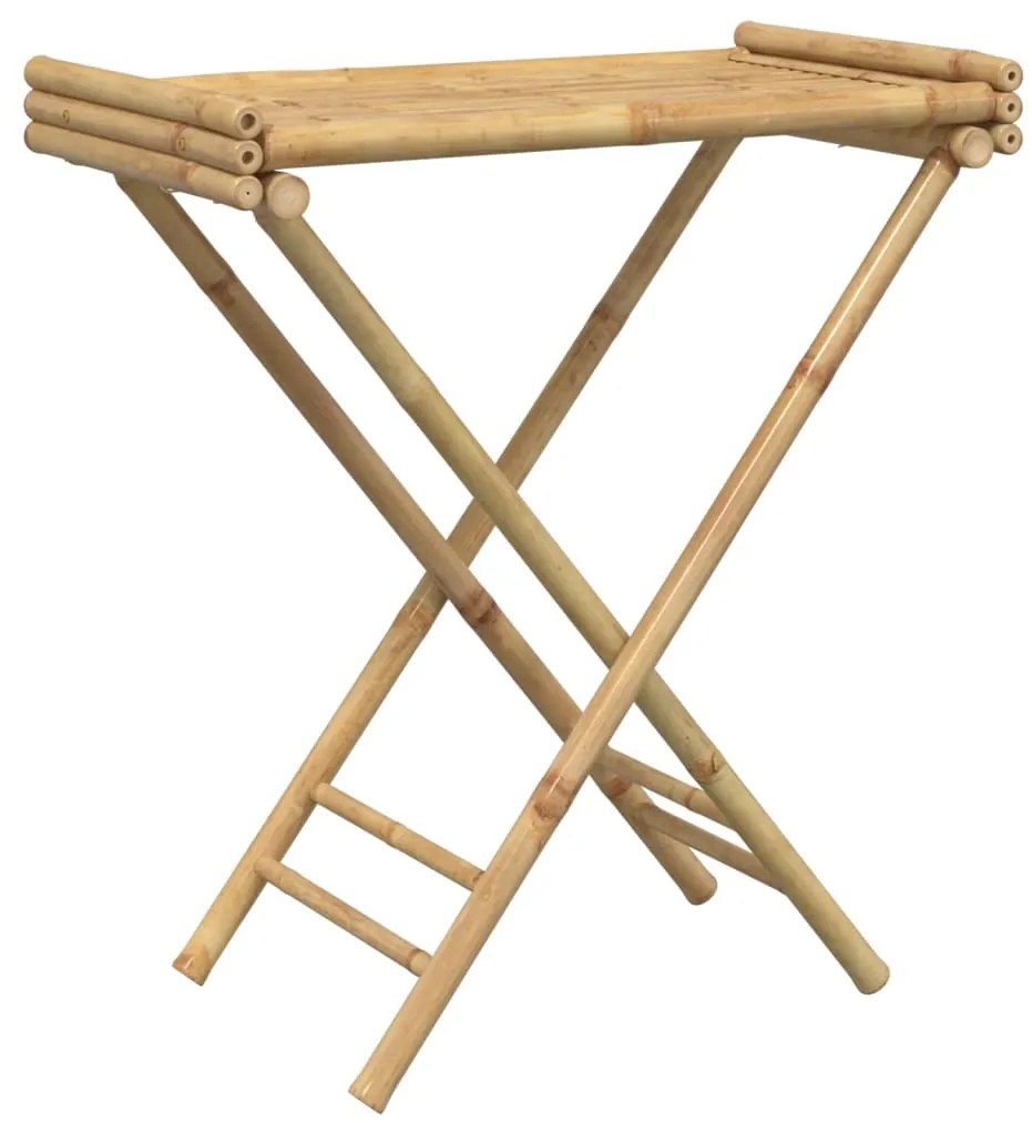 Mesa tabuleiro dobrável 70,5x42,5x80 cm bambu