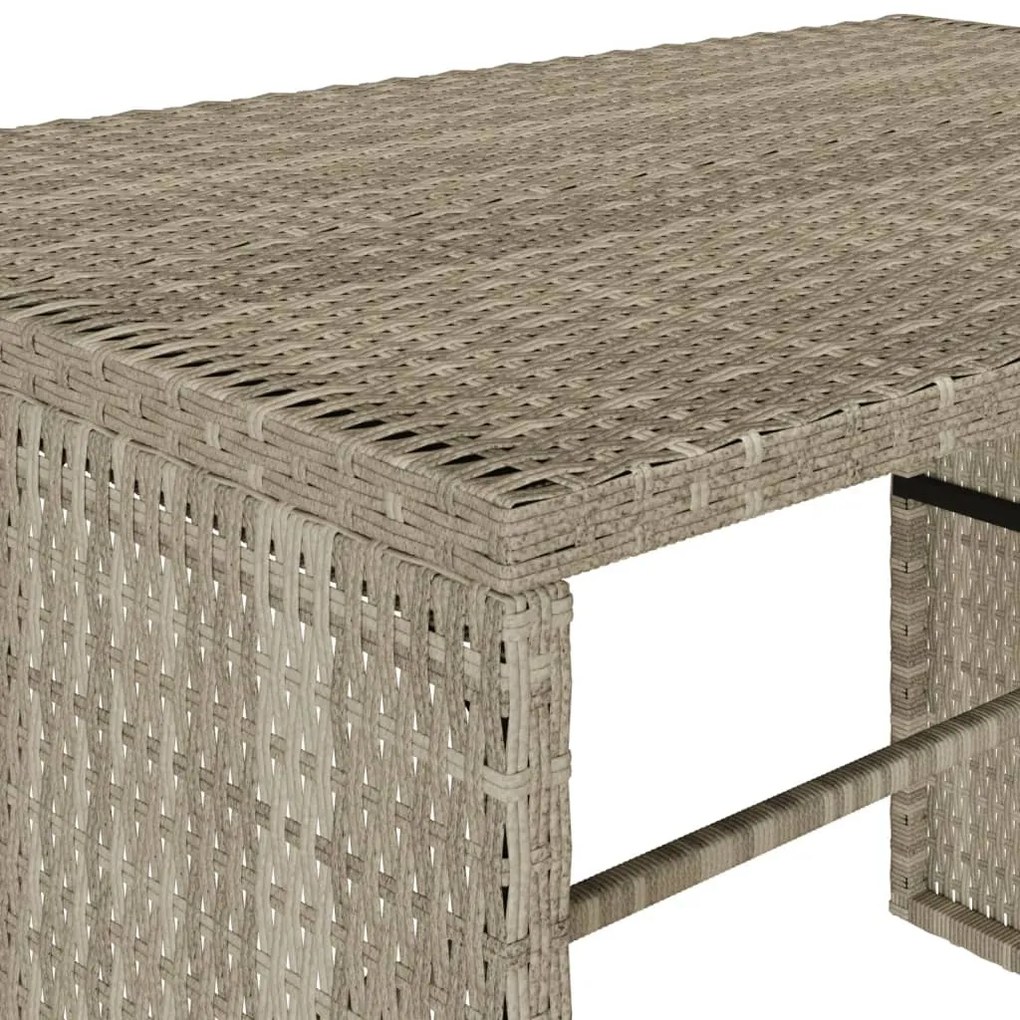 3 pcs conjunto de jantar p/ jardim c/ almofadões cinzento claro