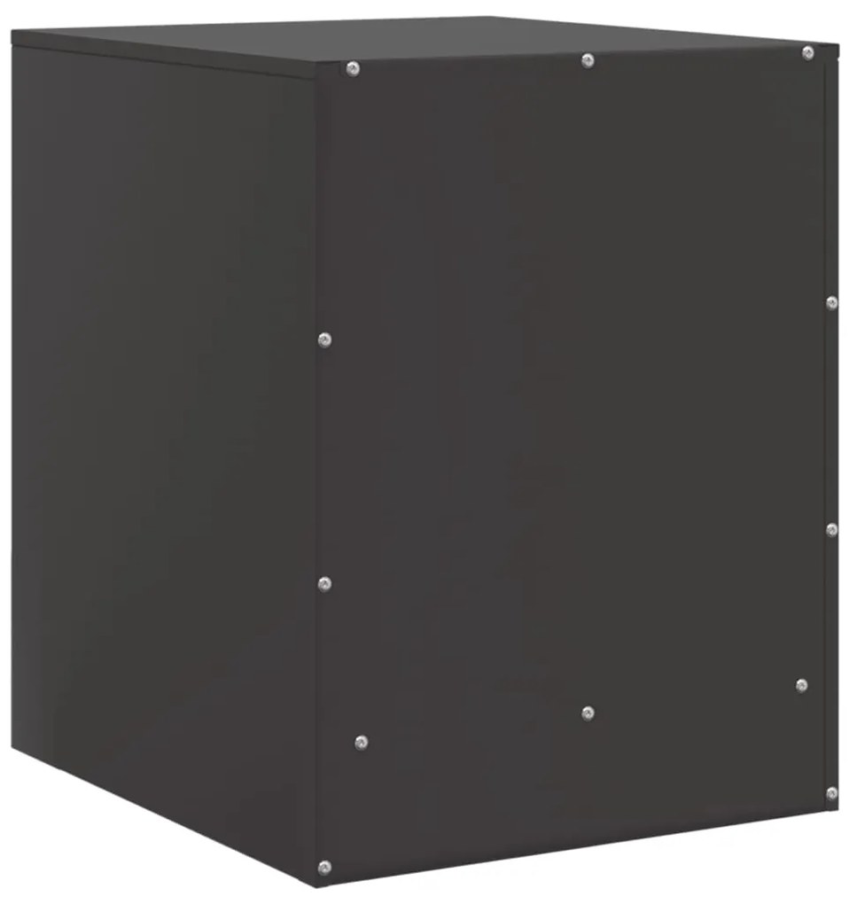 Mesa de cabeceira 34,5x39x44 cm aço preto