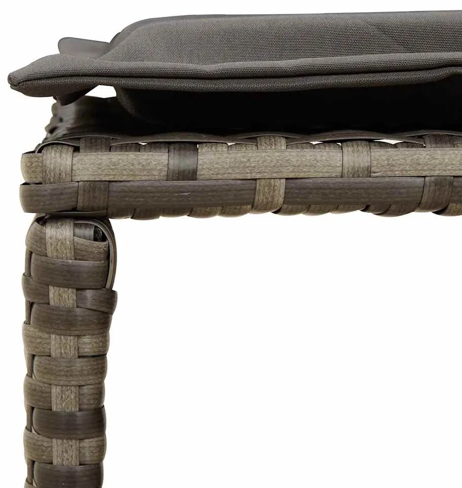 5 pcs conjunto sofás de jardim c/ almofadões empilhável vime PE