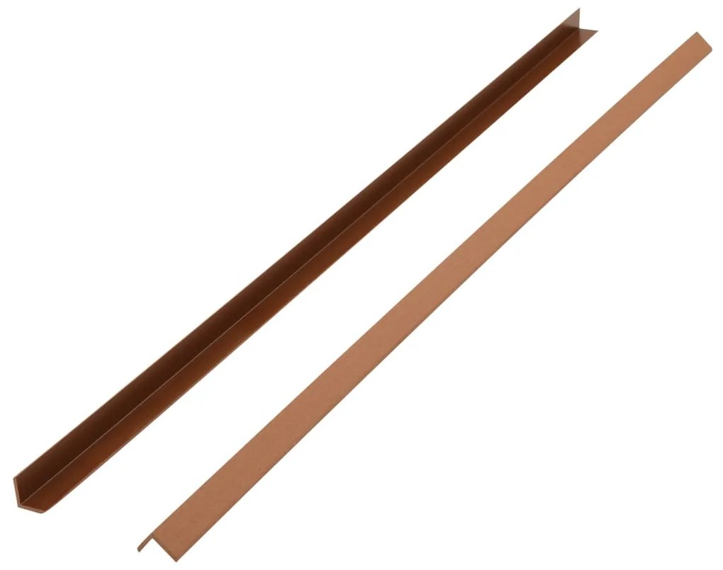 Perfis angulares p/ pavimento em WPC 5 pcs 170cm castanho claro